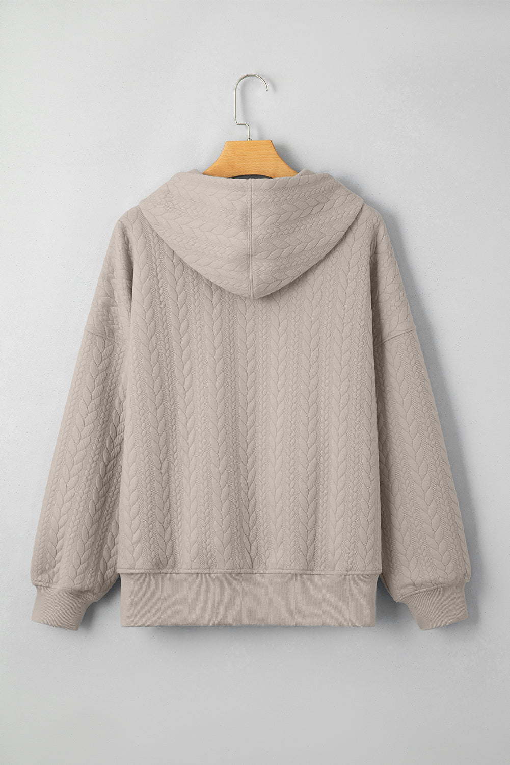 Threaded Pear Promise Textured Baggy Solid Hoodie