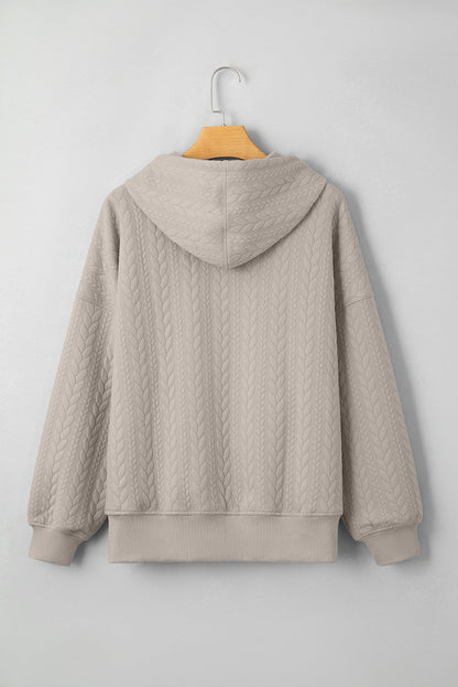 Threaded Pear Promise Textured Baggy Solid Hoodie