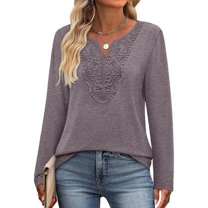 ✨Women Blouses Dressy Casual V Neck Long Sleeve Shirts Fall Outfits Trendy Top
