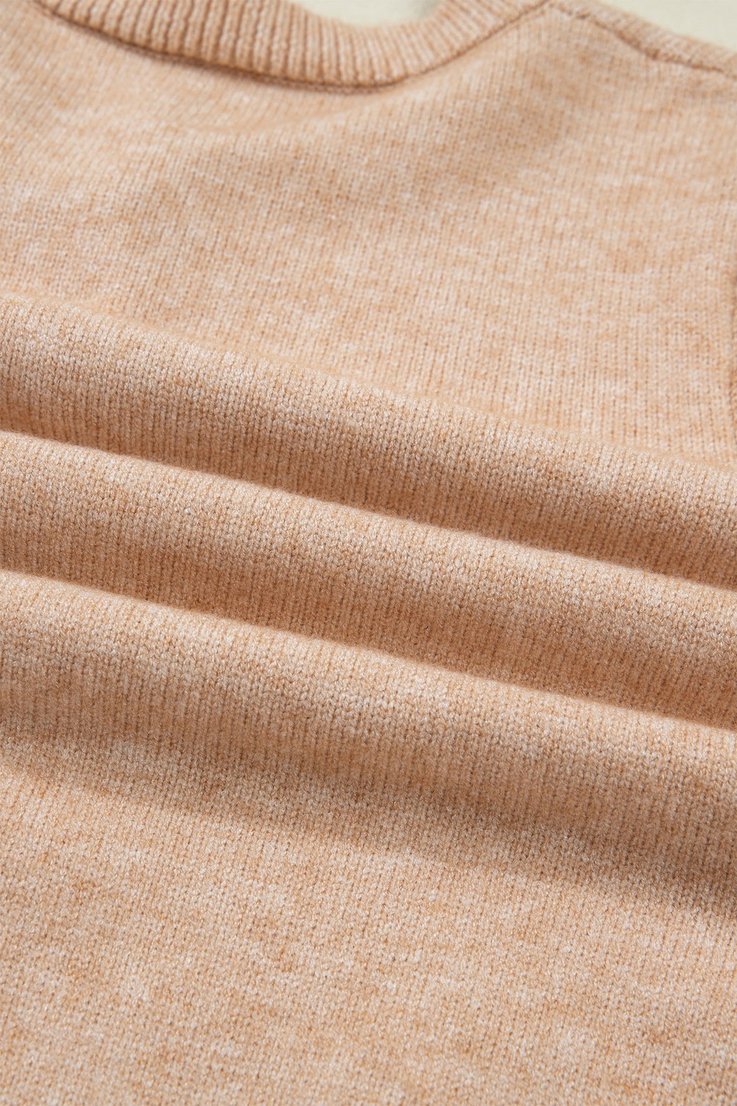 Threaded Pear Yamileth Oatmeal Ruffle Trim Sweater
