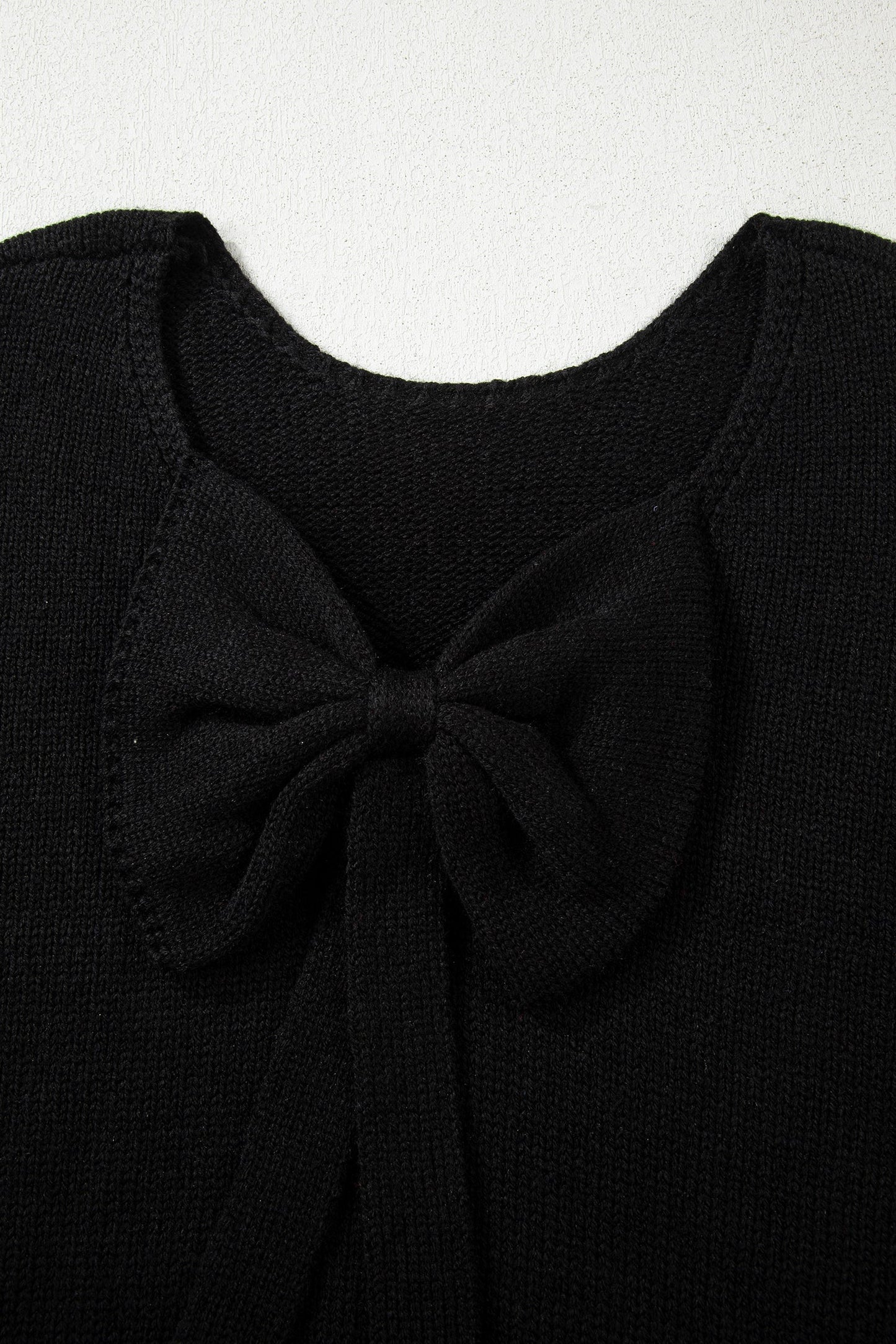 Threaded Pear Faye Backless Bubble Sleeve Sweater