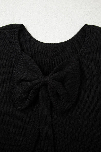 Threaded Pear Faye Backless Bubble Sleeve Sweater