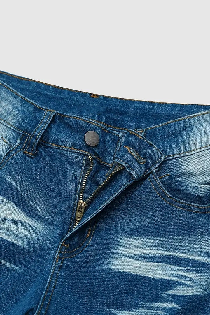 Women’s Premium Jeans T204 | High-Sense Dark Blue Slim-Straight Denim | Elegant High-Waisted Women's Trousers | Trendy Sculpted Fit Evening Jeans | 2026 Luxury Denim Collection