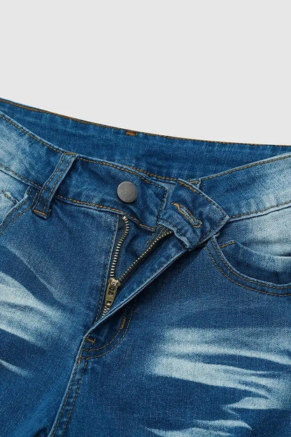Women’s Premium Jeans T204 | High-Sense Dark Blue Slim-Straight Denim | Elegant High-Waisted Women's Trousers | Trendy Sculpted Fit Evening Jeans | 2026 Luxury Denim Collection