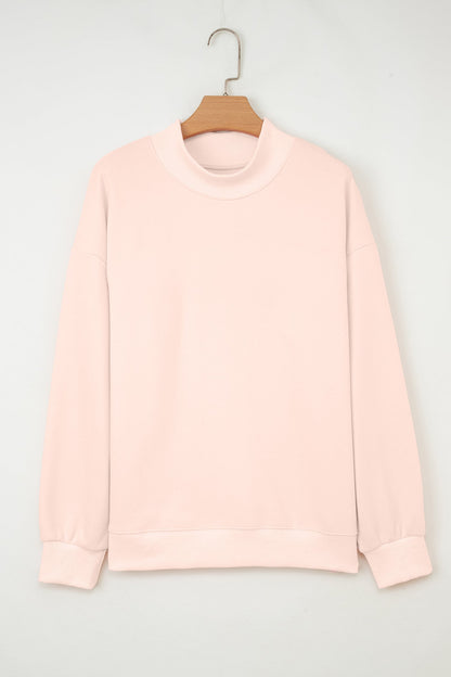 Threaded Pear Ensley apricot Oversize Mock Sweatshirt