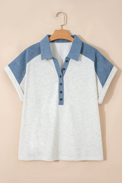 Threaded Pear Maddie Cuffed Sleeve Polo PLUS Tee