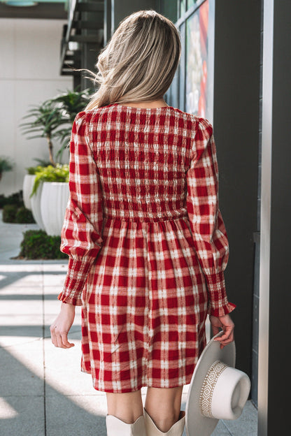 Threaded Pear Amelia Puff Sleeve Mini Dress