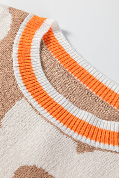 Threaded Pear Scarlett Contrast Striped Baggy Sweater