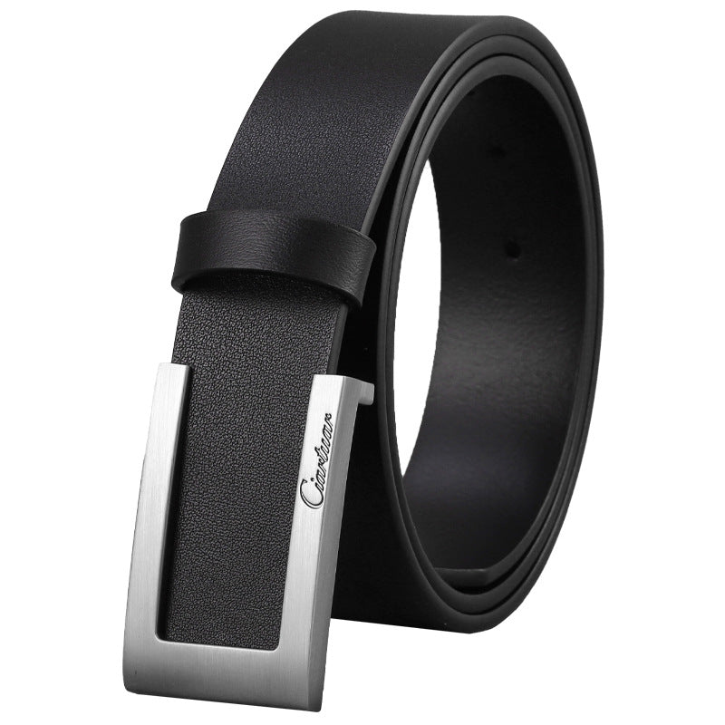 Men’s Fashion First Layer Cowhide Casual Belt | Premium Full-Grain Genuine Leather Waistband | Minimalist High-Sense Men’s Belt | Durable Handcrafted Everyday Leather Accessory