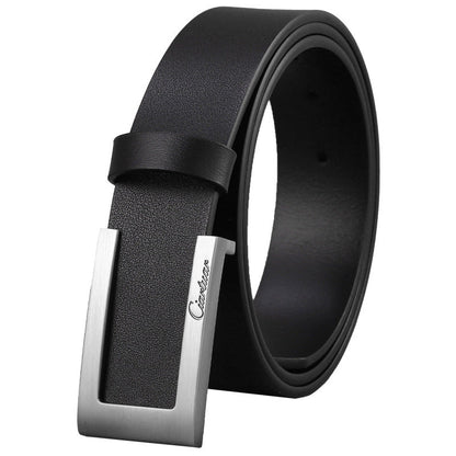 Men’s Fashion First Layer Cowhide Casual Belt | Premium Full-Grain Genuine Leather Waistband | Minimalist High-Sense Men’s Belt | Durable Handcrafted Everyday Leather Accessory
