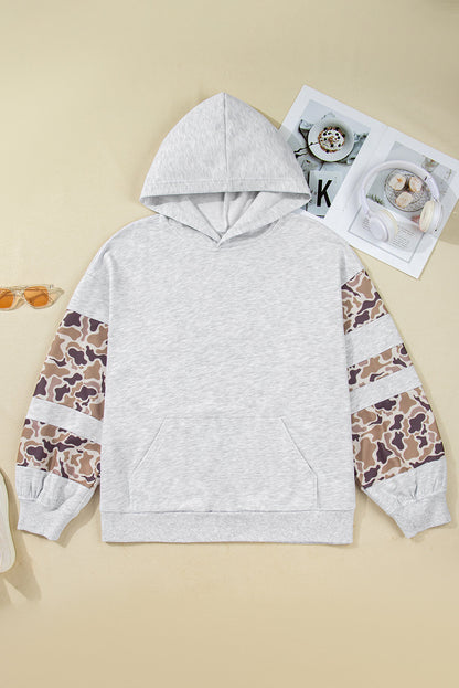 Threaded Pear Sophia Patchwork asymmetric Sleeve PLUS Hoodie