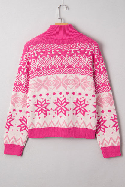 Threaded Pear Mila Quarter Zip Collard Sweater
