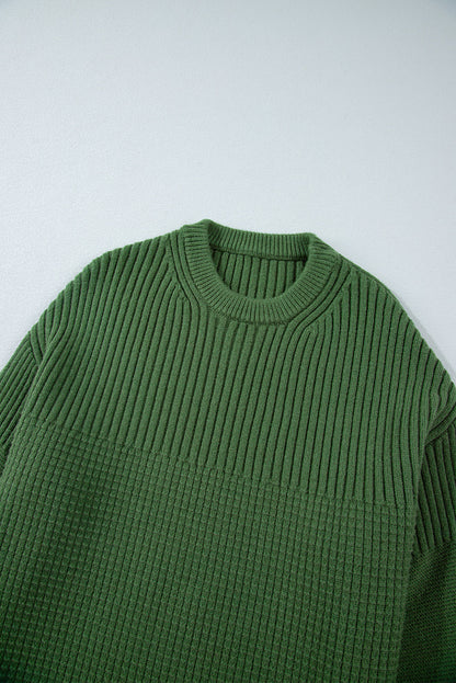 Threaded Pear Julietta Mixed Textured Knitted Sweater