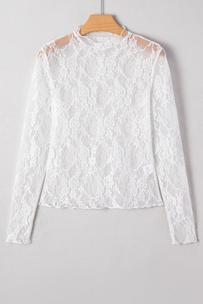 Threaded Pear Brittany Mock Slim Fit Long Sleeve Top