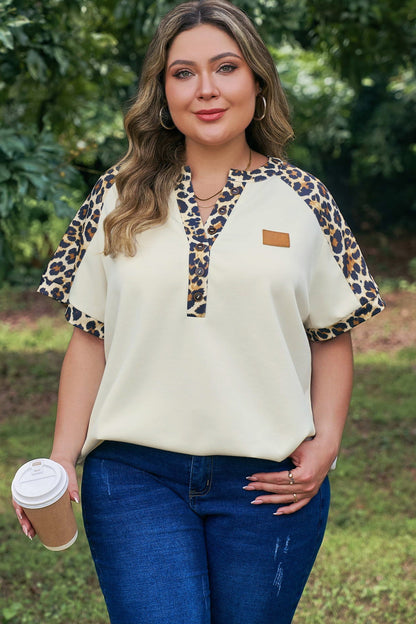 Amari Contrast Patchwork Polo PLUS Tee