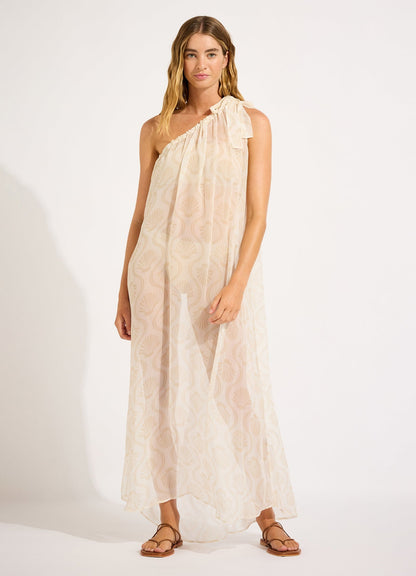 Luna One Shoulder Maxi Kaftan