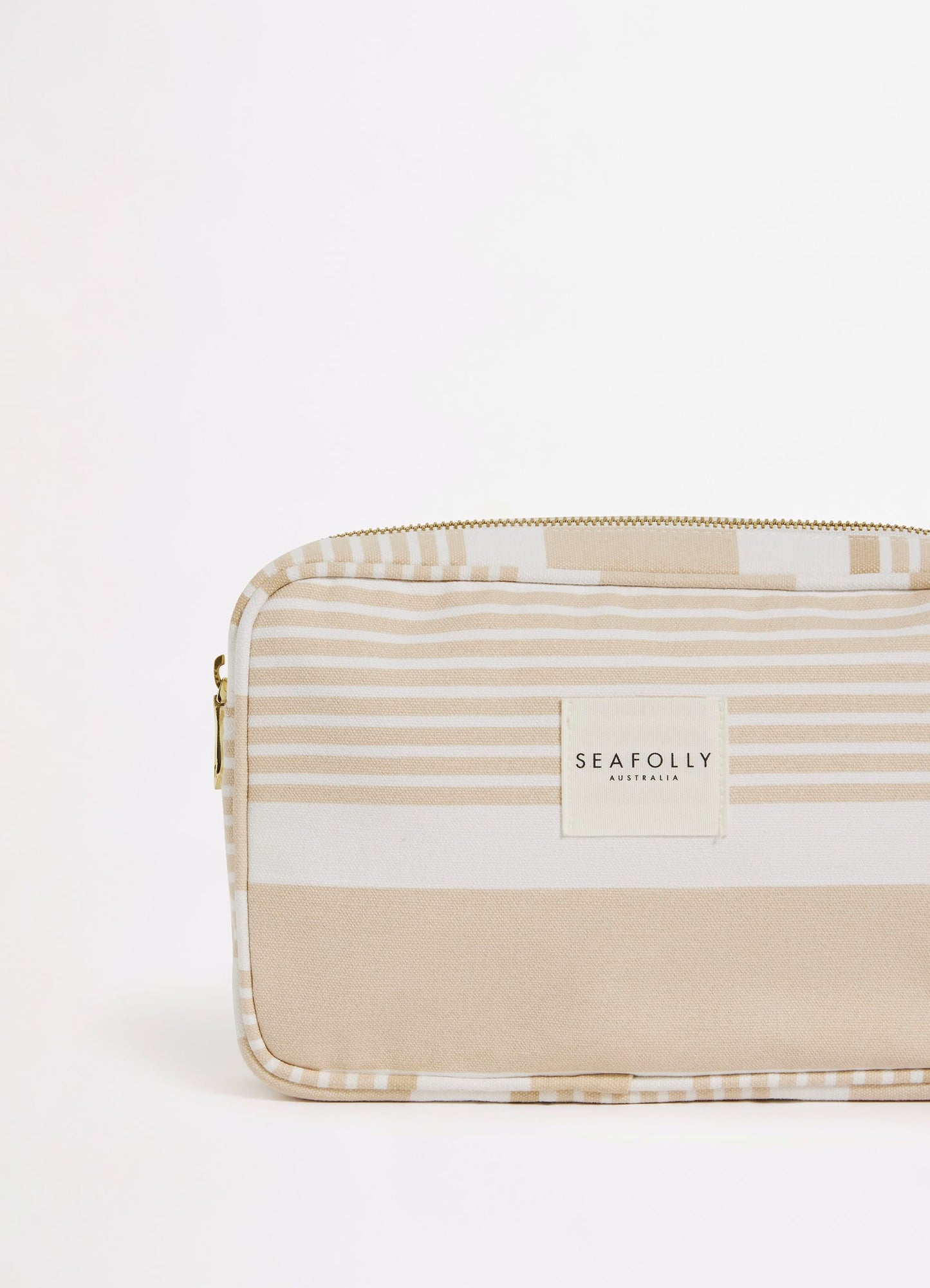 Striped Canvas Pouch