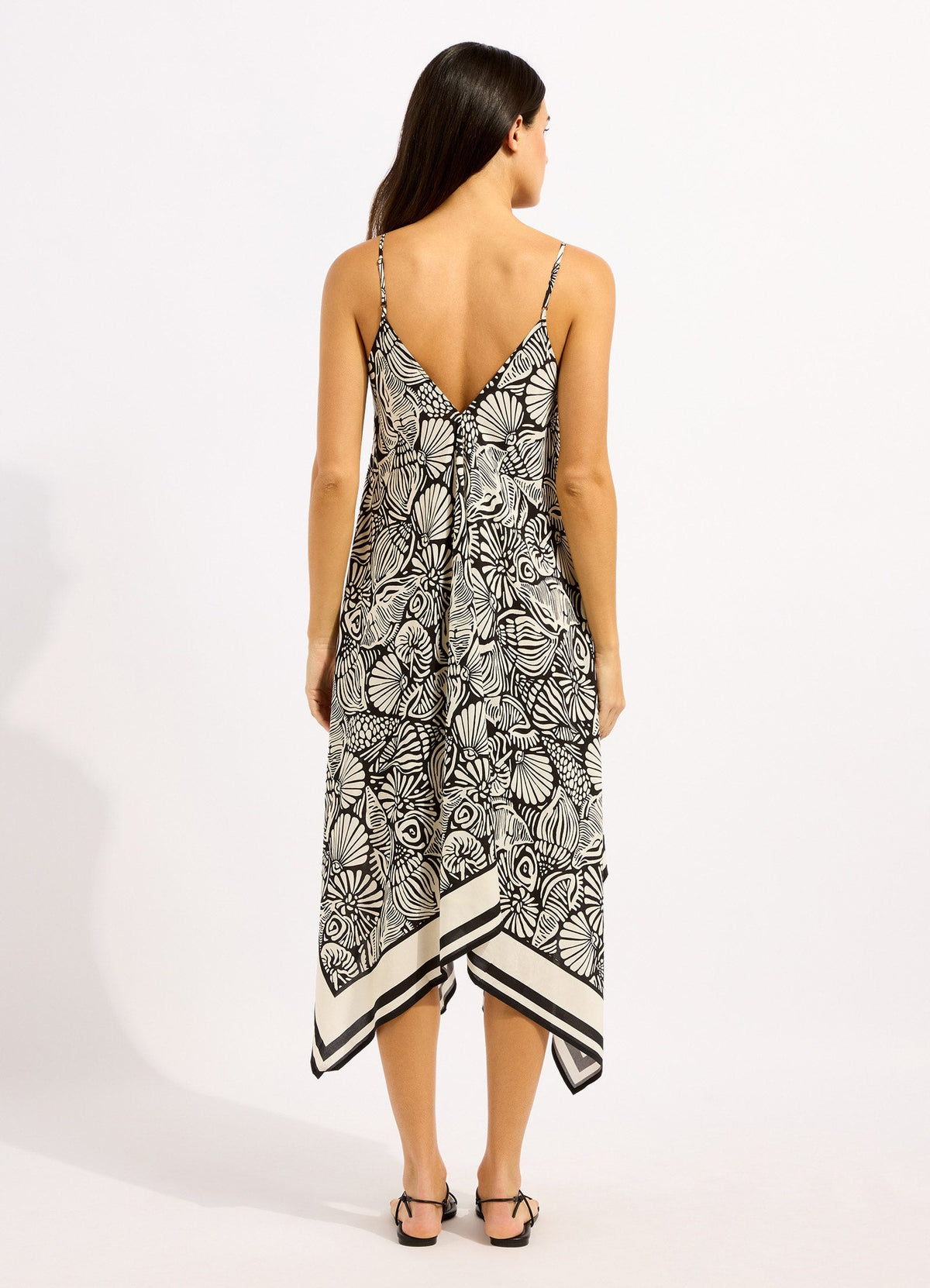 C Shells Scarf Midi Dress