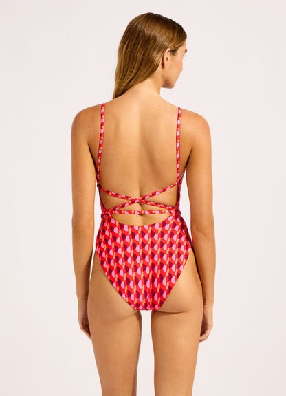 Sorrento Reversible Square Neck One Piece Swimsuit