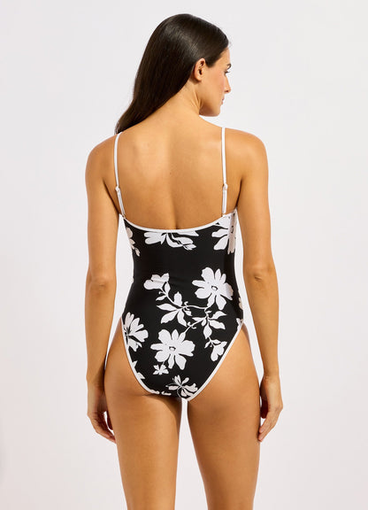 Mayflower Square Neck One Piece Swimsuit