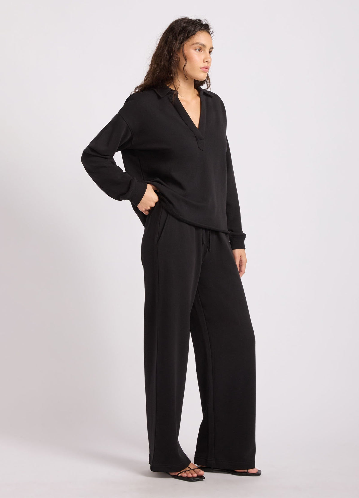 French Terry Polo Popover