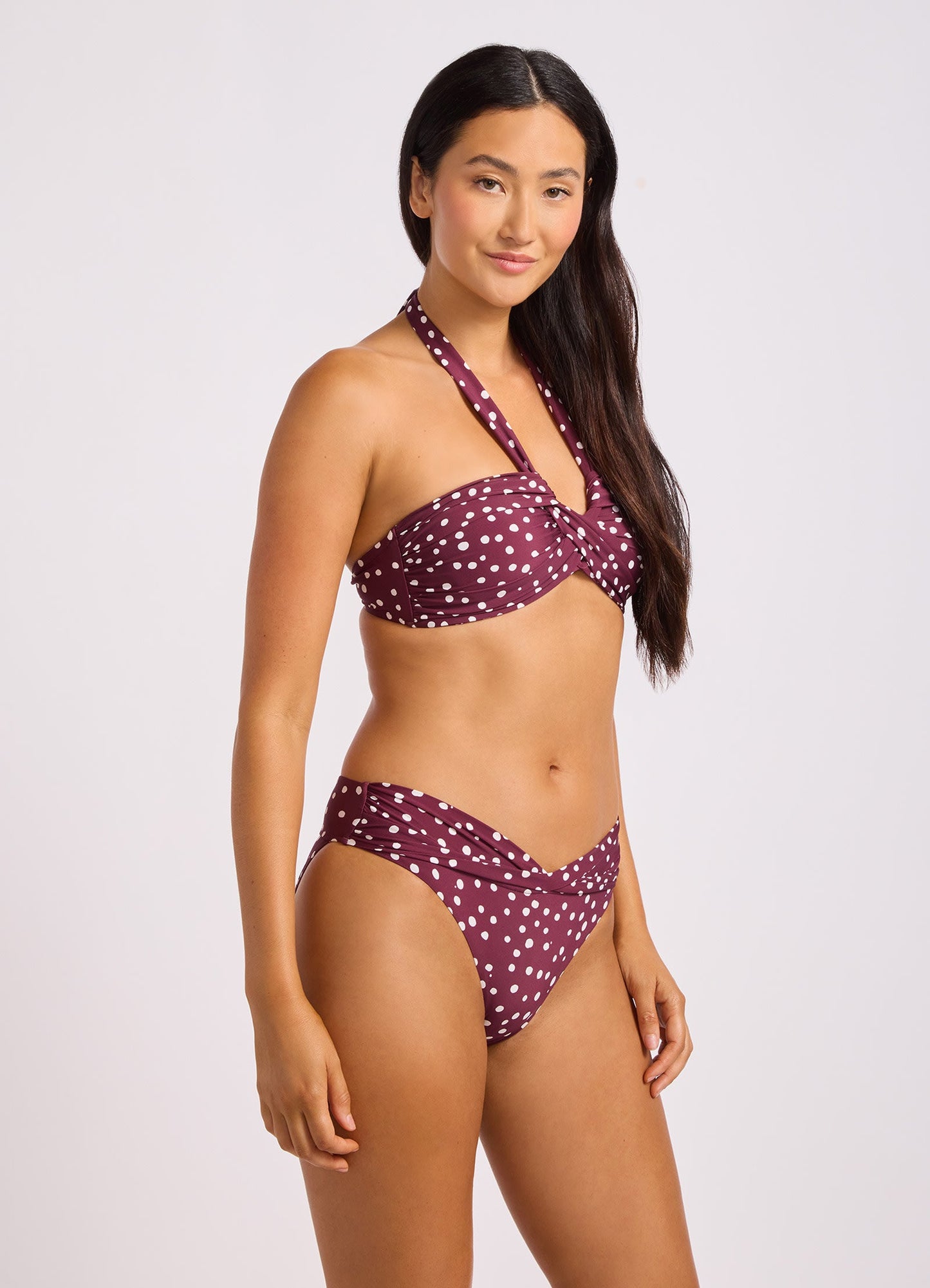 Dolce Dot Twist Band Mini Hipster Bikini Bottom