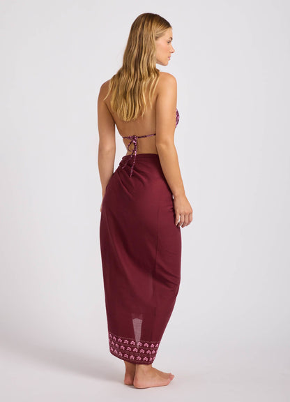 Batik Bloom Woodblock Sarong