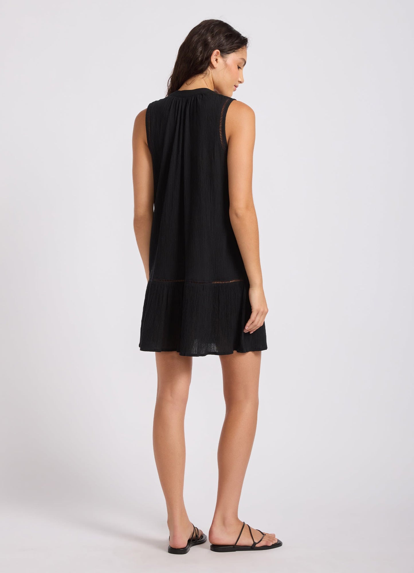 Crinkle Gauze Ladder Dress