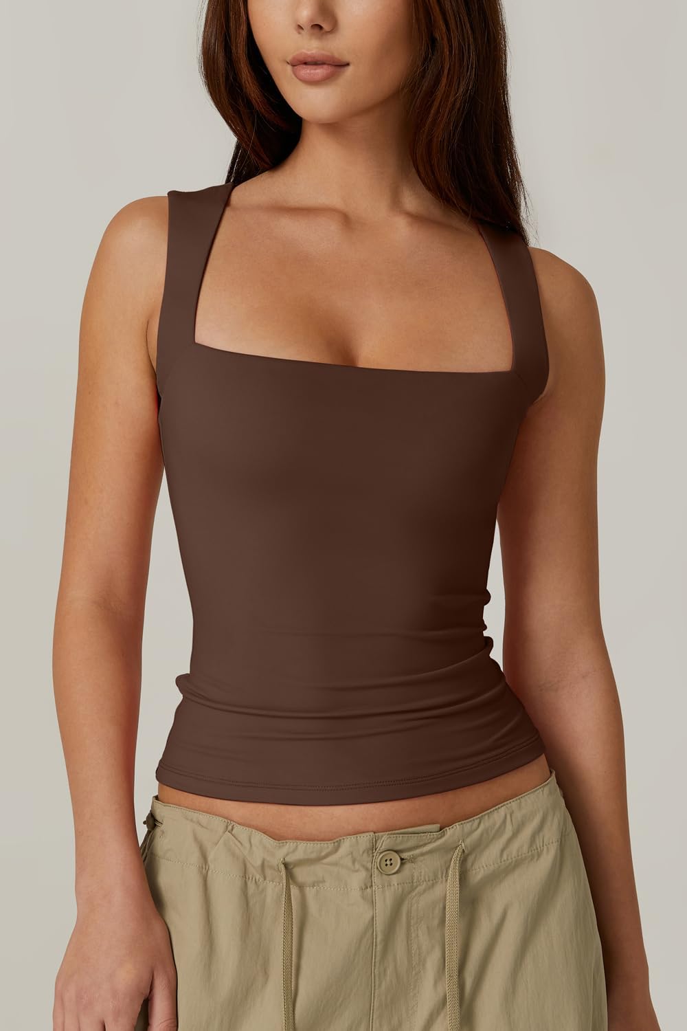 ✨Women's Square Neck Sleeveless Double-Layer Tank Tops