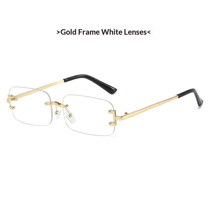 Frameless Rimless Sunglasses – Elegant Western Style