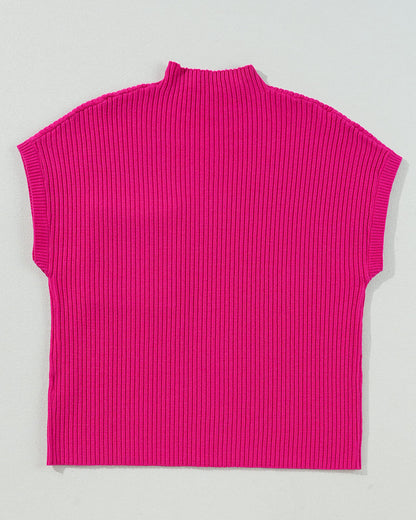 Ayla Short Sleeve Sweater - Bright Pink