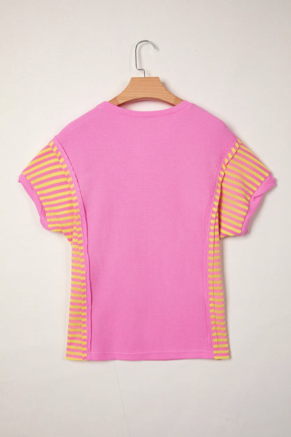 Threaded Pear Wynter Patchwork Loose T Shirt