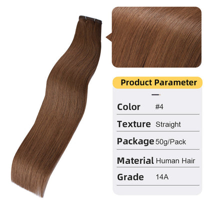 Second Generation Hand-knitted Hair Weft White Hair Extension Braid Real Hair