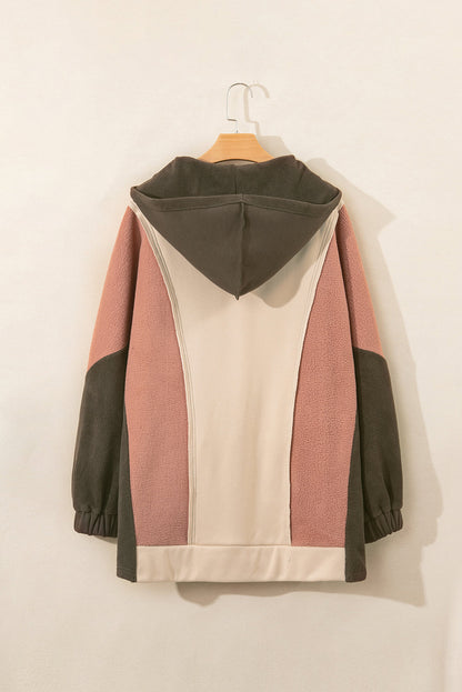 Threaded Pear Isabelle Patchwork High Low Hoodie