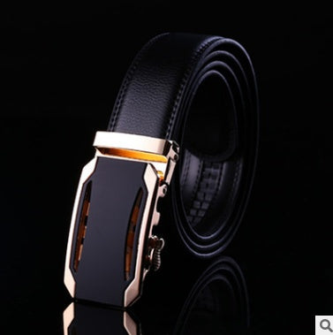 Men’s Factory Direct Automatic Leather Belt | Premium Wholesale Business Ratchet Belt | Luxury Genuine Leather Men's Belt | Sleek Professional No-Hole Automatic Waistband
