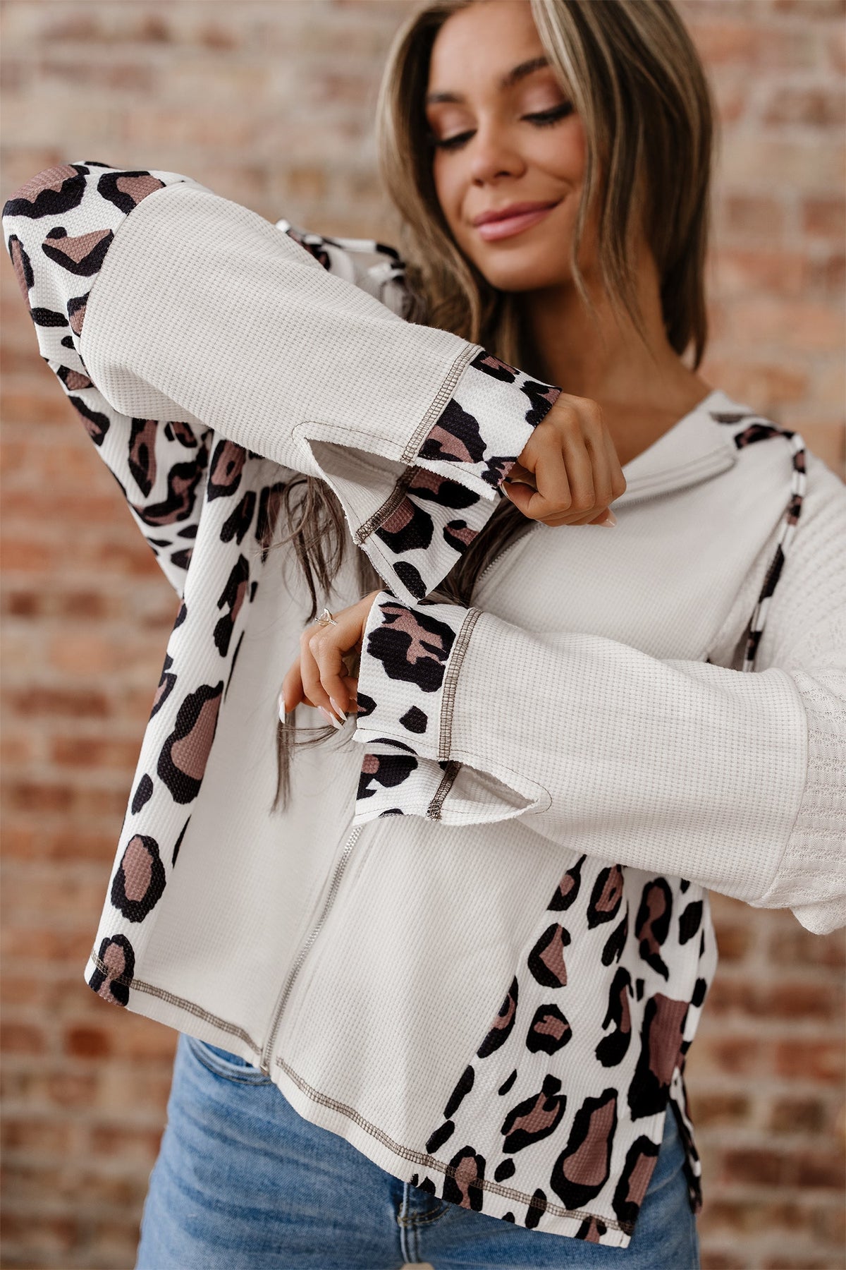 Threaded Pear Keyla Up Drop Shoulder Hoodie