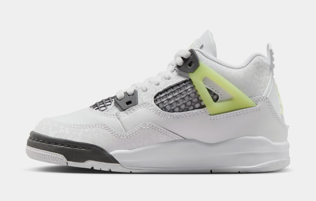 Air Jordan Preschool Retro 4 'Light Lemon Twist' Ps Sneakers