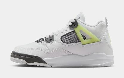 Air Jordan Preschool Retro 4 'Light Lemon Twist' Ps Sneakers