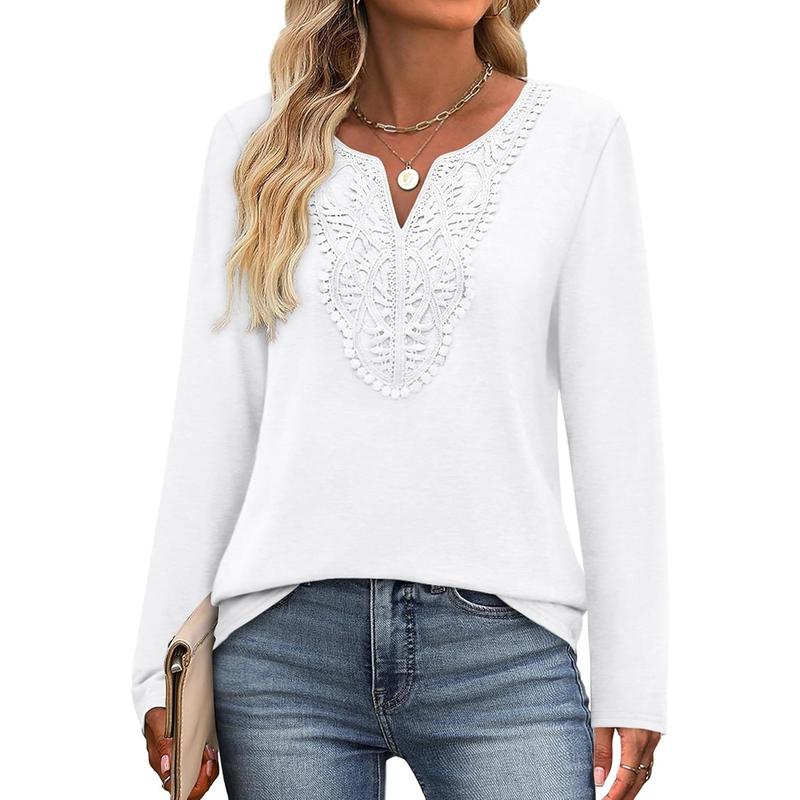 ✨Women Blouses Dressy Casual V Neck Long Sleeve Shirts Fall Outfits Trendy Top