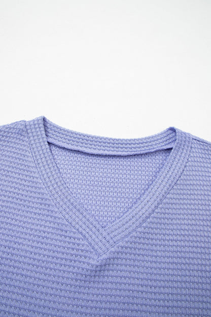 Threaded Pear Nala Short Sleeve Knit Top