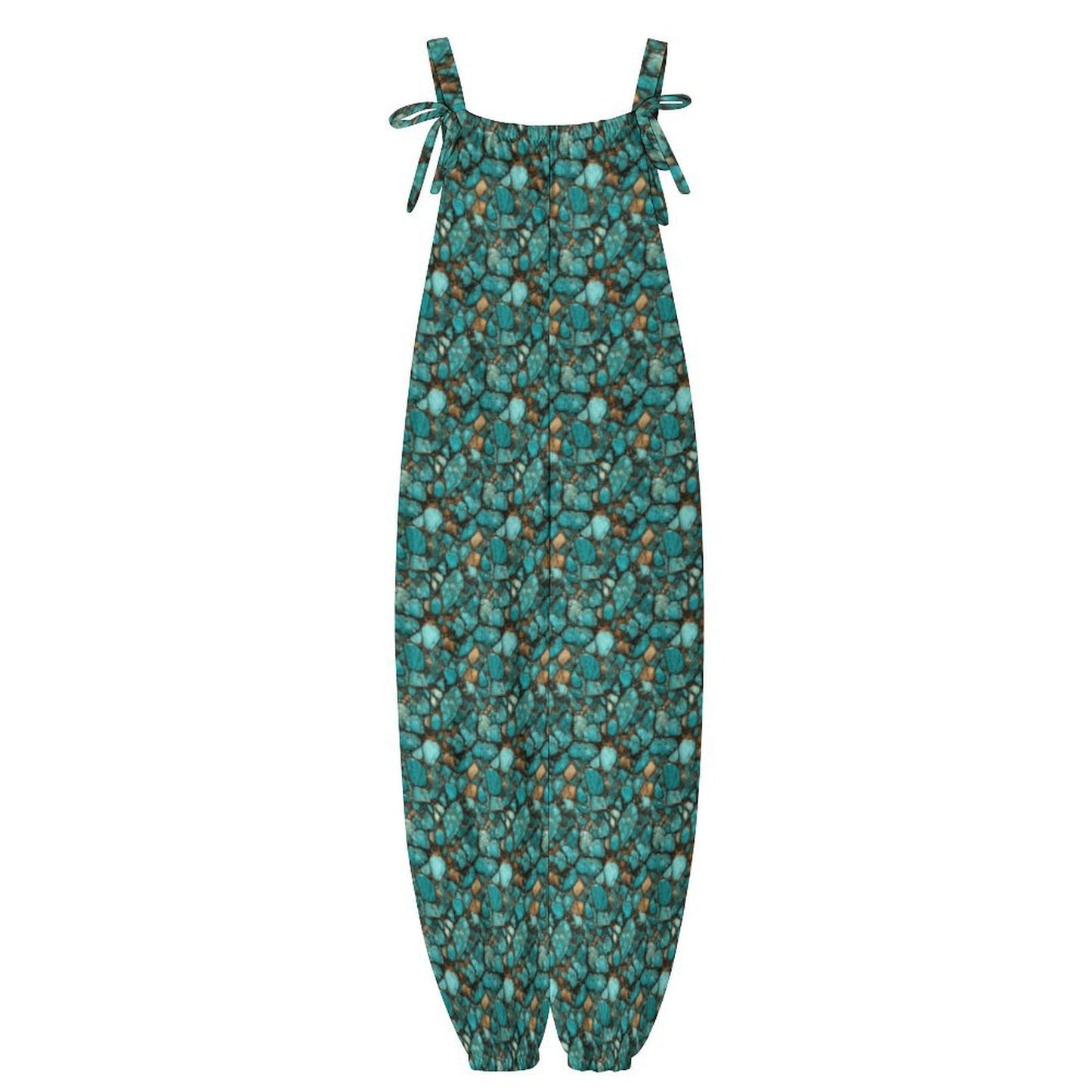 Baha Ranch All Turquoise Overalls Jumpsuit