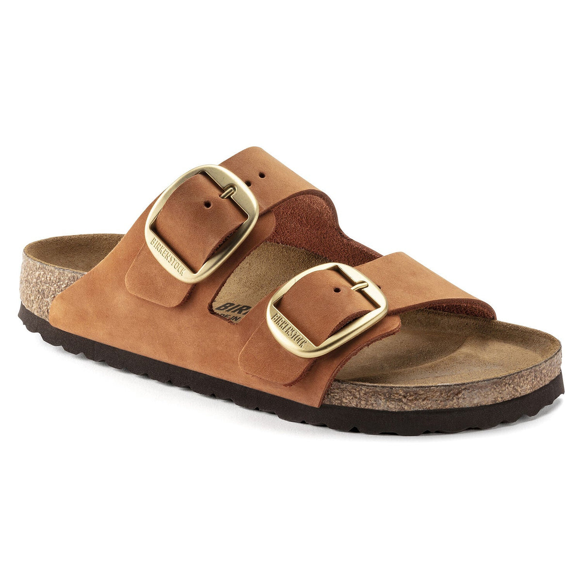 Birkenstock Arizona Big Buckle Nubuck Leather Pecan Sandals