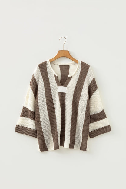 Threaded Pear Holland Colorblock Bracelet Sleeve Sweater
