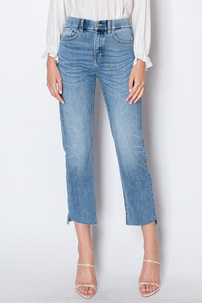 Cecilia Tummy Control High Rise Slim Straight Jeans