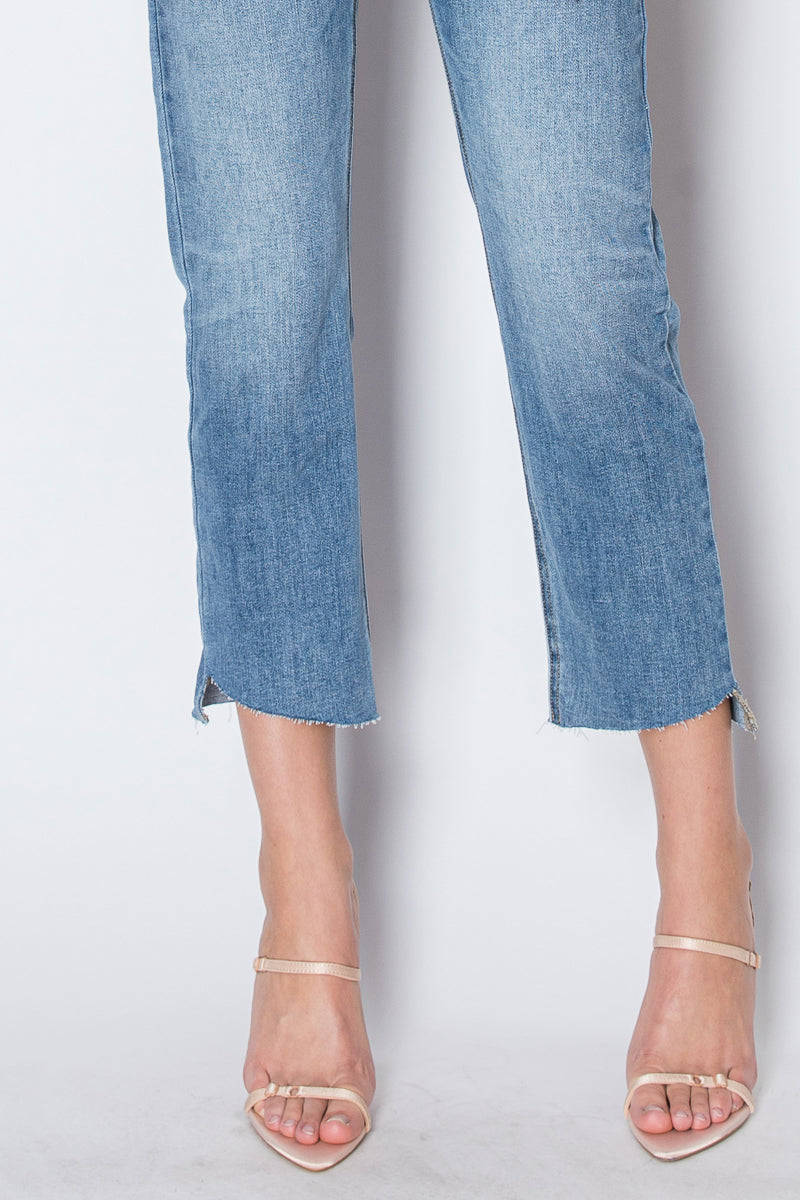 Cecilia Tummy Control High Rise Slim Straight Jeans