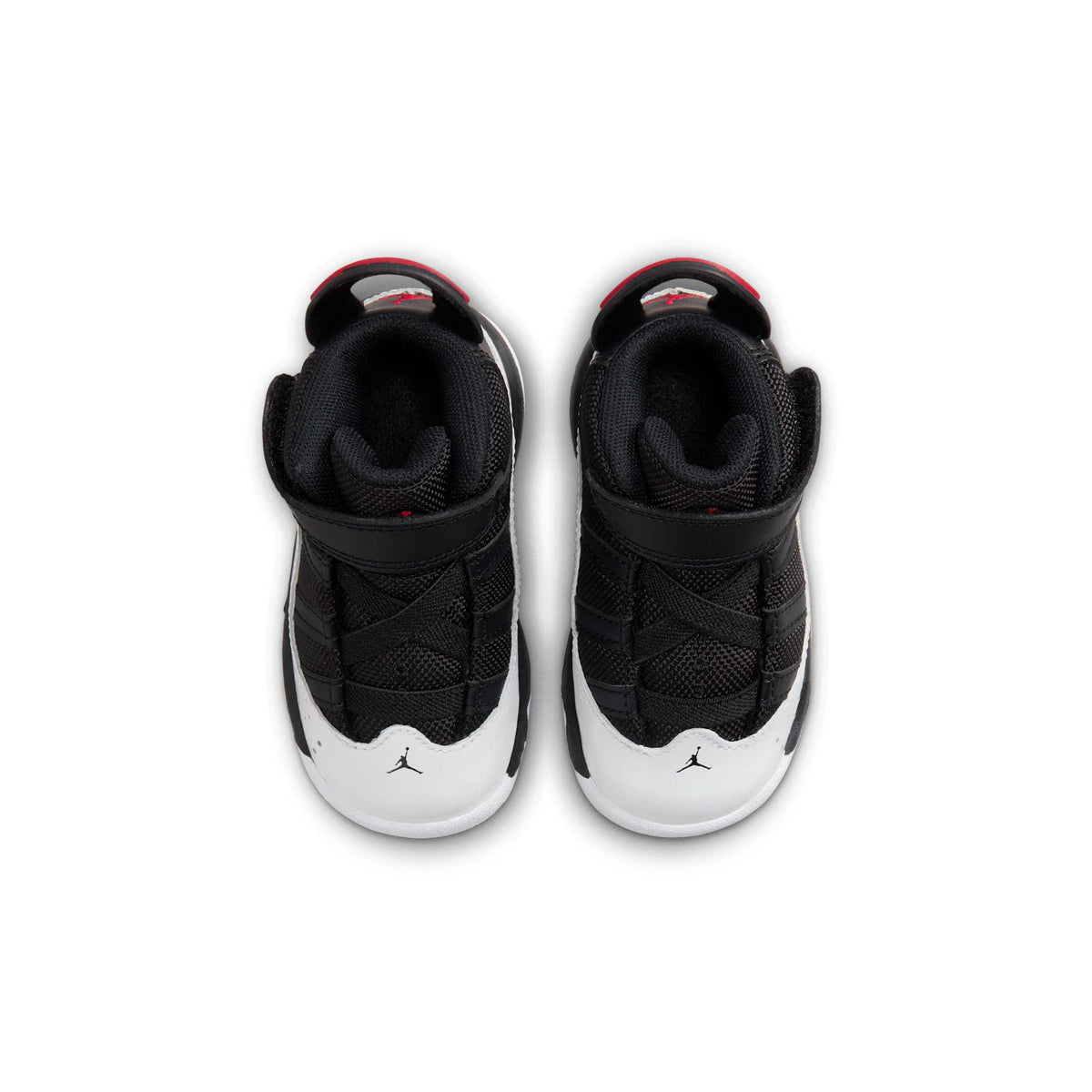 Air Jordan Toddlers Retro 6 Rings 'Black White University Red Td' Sneakers