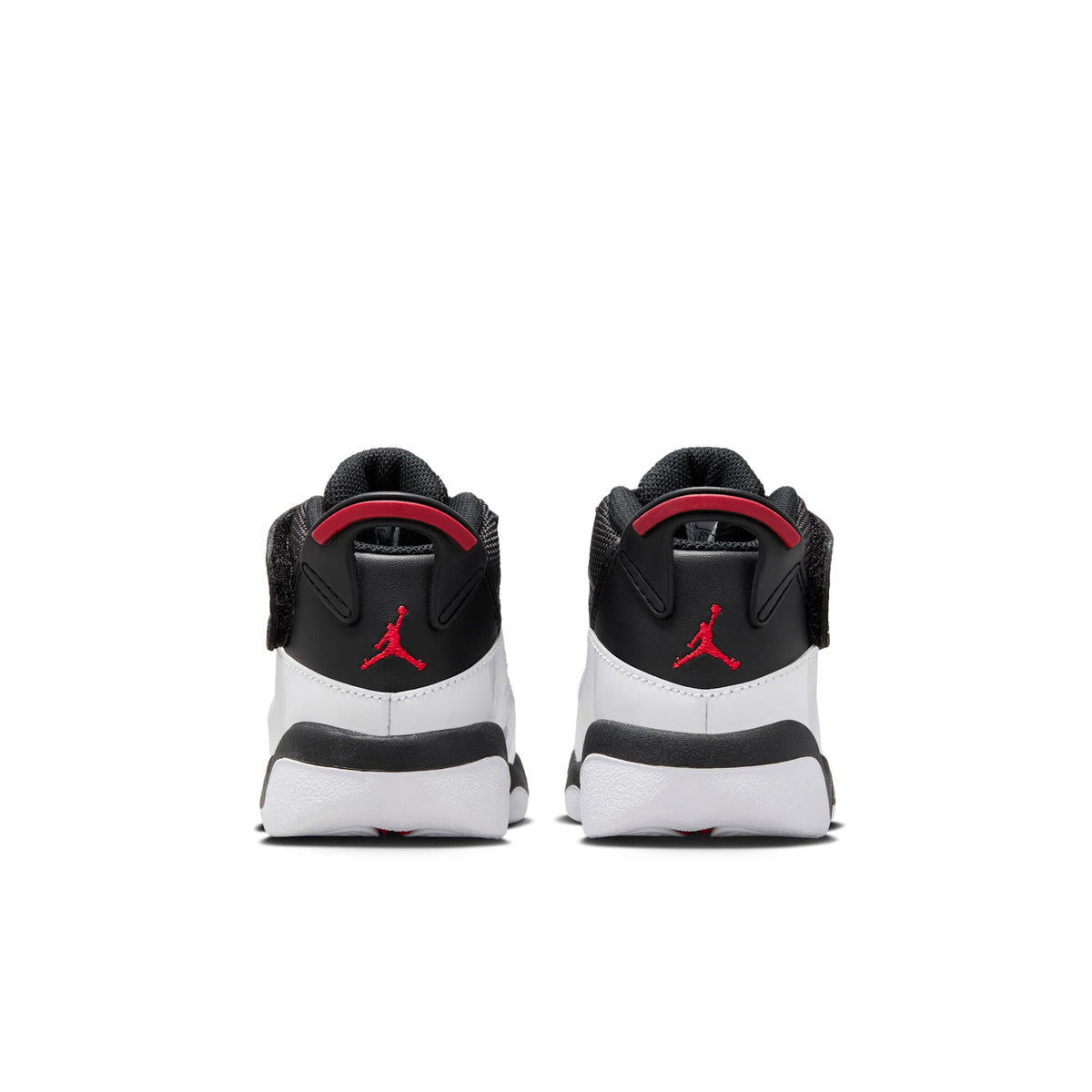 Air Jordan Toddlers Retro 6 Rings 'Black White University Red Td' Sneakers