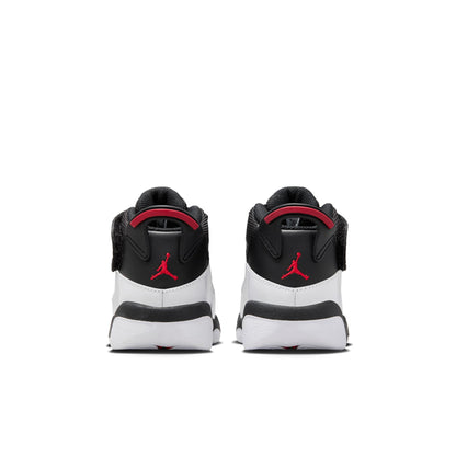 Air Jordan Toddlers Retro 6 Rings 'Black White University Red Td' Sneakers