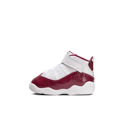 Air Jordan Toddlers 6 Rings 'White Team Red Td' Sneakers