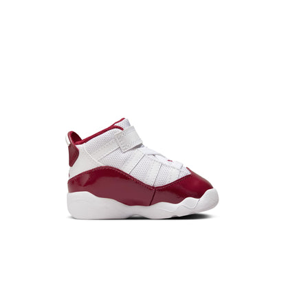 Air Jordan Toddlers 6 Rings 'White Team Red Td' Sneakers